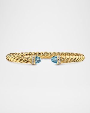 David Yurman Cablespira Flex Bracelet With Gemstones And Diamonds - Natural