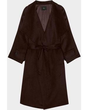 Rails Celeste Tie-Waist Wool-Blend Coat - Brown
