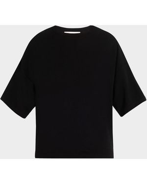 Michael Kors Shaun Crewneck Boxy Tee - Black