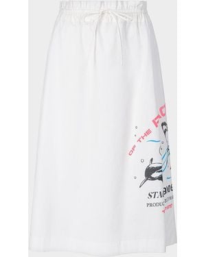 STAUD Shore Maxi Skirt - White