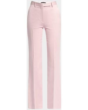 Tom Ford Satin Straight-Leg Tailored Pants - Pink