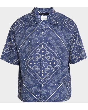 Ksubi Apos;S Paise Diner Cotton Short-Sleeve Shirt - Blue