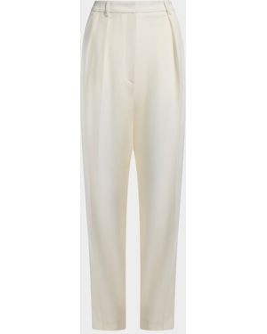 Altuzarra Emmett Pleated Tapered-Leg Wool Pants - White
