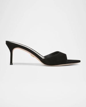 Veronica Beard 65Mm Tia Suede Mule Sandals - Black