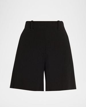 A.L.C. Louis Linen-Blend Shorts - Black