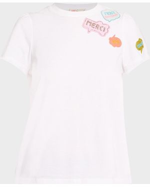 Maison Common French Phrase Cotton T-Shirt - White