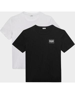 Moschino Apos;S Label 2-Pack T-Shirt Set - Black