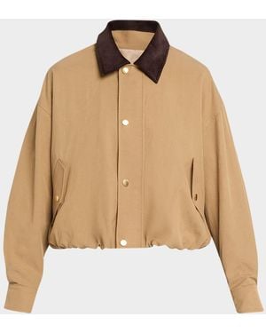 FRAME The Cord Collar Jacket - Natural