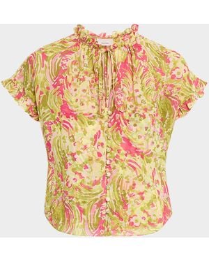 Cinq À Sept Jeni Daisy Swirl Top - Multicolor