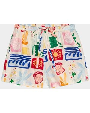Rails Jenner Linen Drawstring Shorts - White