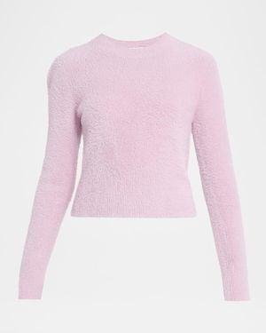 Vince Eyelash Knit Crewneck Sweater - Pink