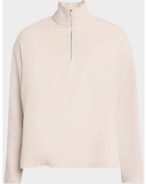 FRAME Apos;S Wool Quarter-Zip Sweater - Natural