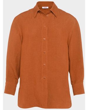 Eres Mignonette Linen Shirtdress - Orange