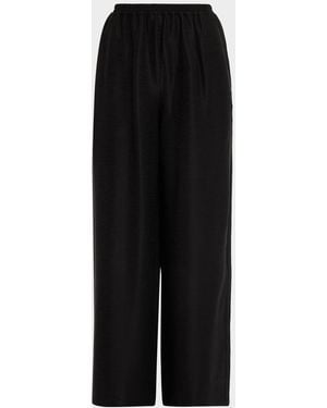 Eskandar Linen Flared Pants - Black