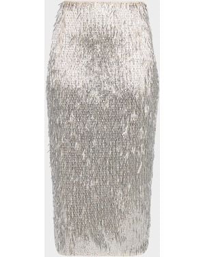 AKNVAS Tao Embellished Pencil Skirt - Gray