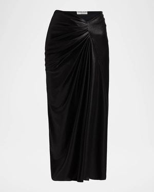 La Petite Robe Di Chiara Boni Rahma Splendid Relaxed-Fit Ruched Midi-Skirt - Black