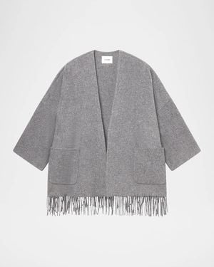 FRAME The Fringe Coat - Gray