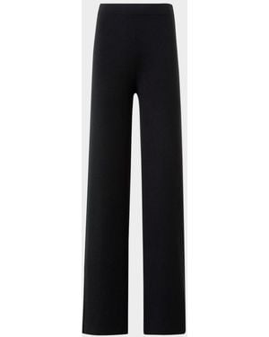 Akris Cashmere Milano Knit Bootcut-Leg Pants - Black