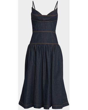 Zimmermann Denim Mini Skirt - Blue