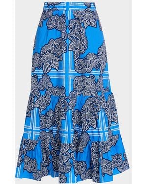 Cara Cara Chase Double-Tiered Skirt - Blue