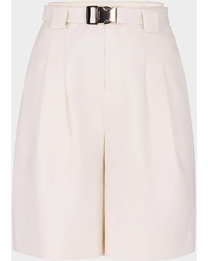 Nicholas Belinda Belted Wide-Leg Shorts - White