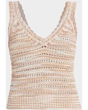 Veronica Beard Selwyn Knit Tank Top - Natural