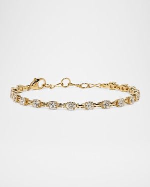 Azlee 18K Pirouette Large Diamond Bracelet - Metallic