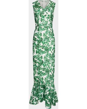 green emerald velvet dress Tracy Studio Crystal - Embellished Long Sleeve Bodycon Full Dress main image 0