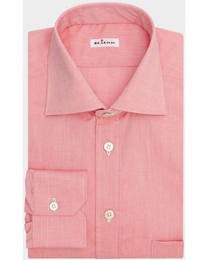 Kiton Apos;S Solid Cotton Classic-Fit Dress Shirt - Pink