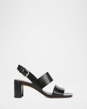 Vince Oliana Leather Block-Heel Sandals - White