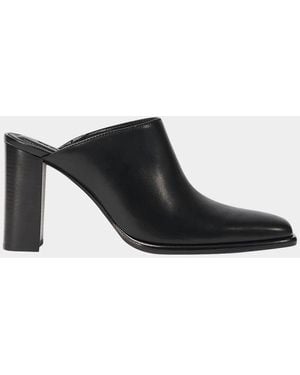 Jonathan Simkhai Carolyn 85Mm Leather Block-Heel Mules - Black