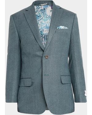 Robert Graham Apos;S Galadean Textured Wool-Blend Sport Coat - Blue