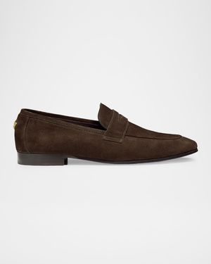 Bougeotte Suede Penny Loafers - White