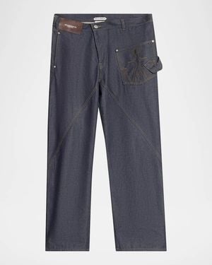 JW Anderson Turn-Up-Cuff Workwear Jeans - Blue