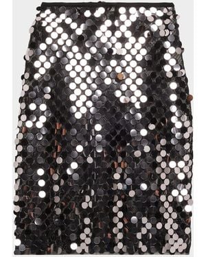 Zankov Yumi Sequined Mesh Skirt - Black
