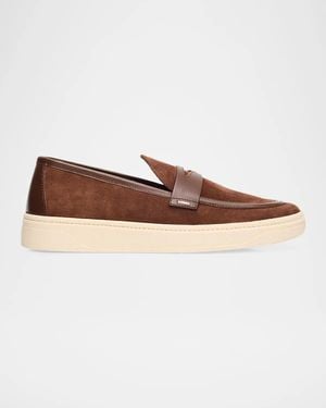 Giuseppe Zanotti Gz 94 Suede Penny Loafers - Brown
