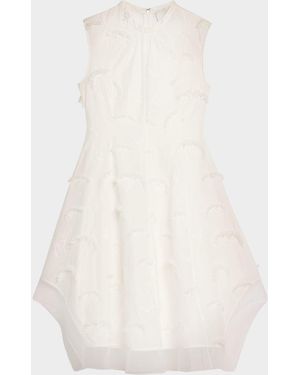3.1 Phillip Lim Embroidered Organza Sleeveless Midi Dress - Natural