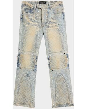Who Decides War Apos;S Studded Moto Jeans - Blue