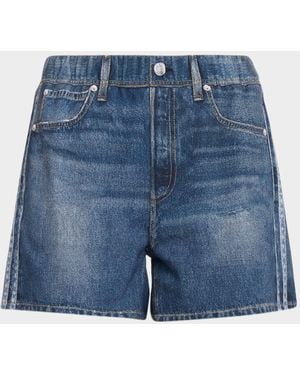 Rag & Bone Rb Miramar Terry Track Shorts - Blue