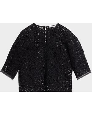 Maria McManus Lace Short-Sleeve T-Shirt - Black