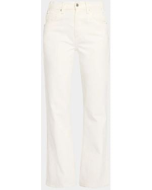Nili Lotan Joan Mid Rise Kickflare Crop Jeans - White