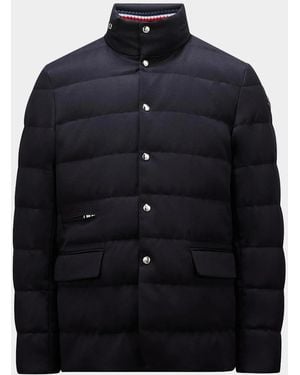 Moncler Apos;S Bess Hooded Wool Short Down Jacket - Blue