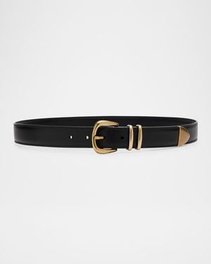 A.L.C. Carson Leather Belt - Black