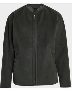 IM MEN Apos;S Ultra Boa Faux Suede Full-Zip Blouson - Green