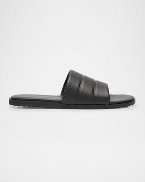 Stuart Weitzman Apos;S Brentin Napa Leather Slide Sandals - Black
