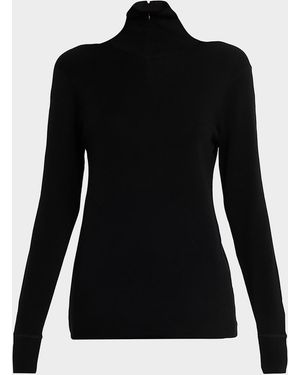 6397 Quarter-Zip Turtleneck Sweater - Black