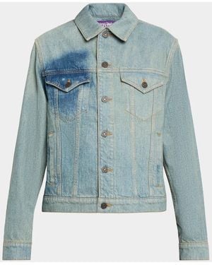 Jean Paul Gaultier The Face Denim Jacket - Blue