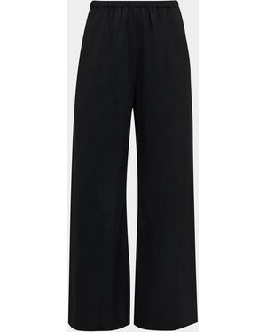 Jonathan Simkhai Roni Satin Wide-Leg Pants - Black