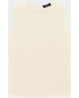 Theory Silk Straight Shell Top - Natural