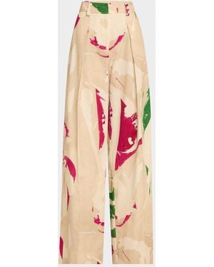 Ulla Johnson Uj X Lee Krasner Mitchell Wide-Leg Pants - Pink